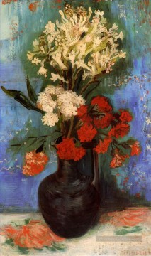  fleurs tableaux - Vase aux oeillets et autres fleurs Vincent van Gogh